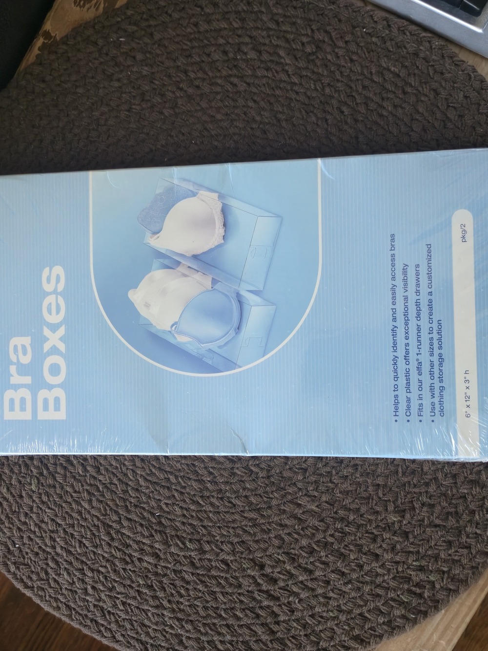 The Container Store Clear Bra Boxes (Blue Packaging)